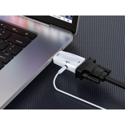 Konwerter adapter z hdmi na vga d-sub audio dźwięk mini jack