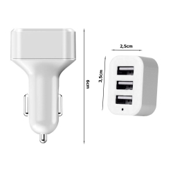 Samochodowa ładowarka do gniazd zapalniczki 3xusb