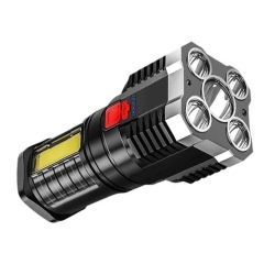 Latarka akumulatorowa szperacz biwakowa led mocna wojskowa policyjna usb