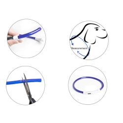 Obroża świecąca led dla psa i kota wodoodprna regulowana regulacja 47cm usb