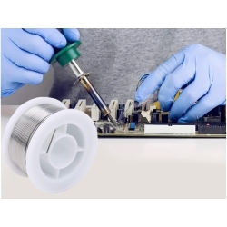 Cyna do lutowania do elektroniki z topnikiem 80g 1mm lutownicza rolka
