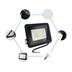 Naświetlacz halogen reflektor led 20w 6000k zewnętrzny wodoodporny ip66