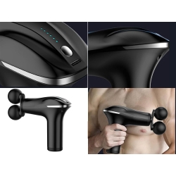 Pistolet do masażu pleców ciała nóg masażer mocny massage gun 4 końcówki