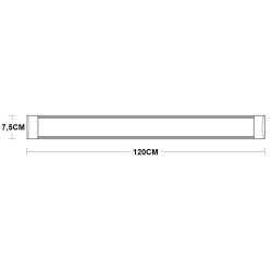 Lampa led oprawa natynkowa świetlówka 120cm 28w NEUTRALNA