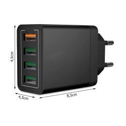 Szybka ładowarka sieciowa 4xusb quick charge 3.0