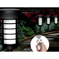 Lampa ogród solarna pochodnia latarnia rgb pilot