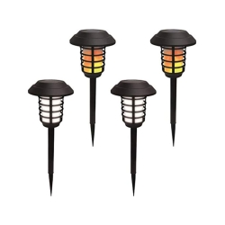 Lampa ogród solarna pochodnia latarnia rgb pilot