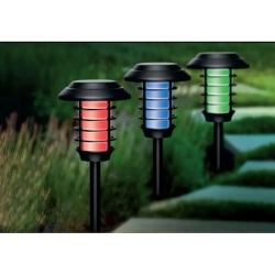 Lampa ogród solarna pochodnia latarnia rgb pilot