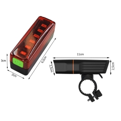 Lampka rowerowa przód tył zestaw do roweru led usb
