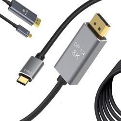 Kabel przewód displayport usb typ-c 1.4 video audio usb-c 8k 4k 2k 1,8m