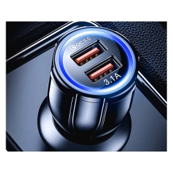Ładowarka samochodowa do gniazd zapalniczki 2xusb quickcharge 3.0 szybka