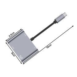 Adapter przejściówka usb-c do hdmi 4k vga hub usb 3.0 usb-c power delivery