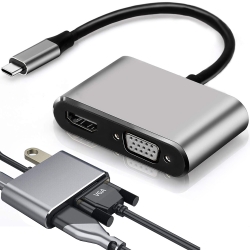 Adapter przejściówka usb-c do hdmi 4k vga hub usb 3.0 usb-c power delivery