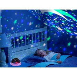 Projektor gwiazd lampka nocna nieba okrągła led