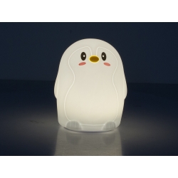 Lampka nocna dla dzieci led pingwin rgb pilot usb