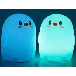 Lampka nocna dla dzieci led pingwin rgb pilot usb
