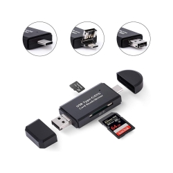 Czytnik kart sd microsd tf usb usb-c micro usb 3w1