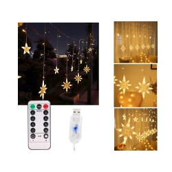 Lampki girlanda gwiazdki kurtyna świetlna 138 led
