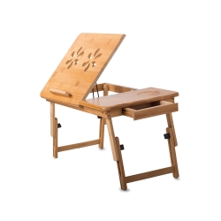 Stolik pod laptopa bambusowy do łóżka podstawka