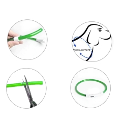 Obroża świecąca led dla psa i kota wodoodprna regulowana regulacja 47cm usb