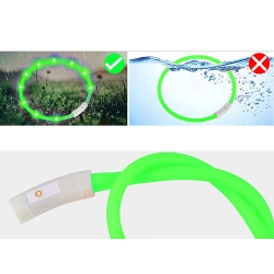 Obroża świecąca led dla psa i kota wodoodprna regulowana regulacja 47cm usb