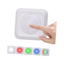 Lampka bezprzewodowa lampa nocna lampki rgb led pilot na baterie 2 sztuki