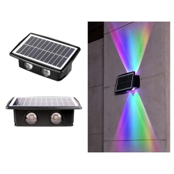 Lampa elewacyjna solarna led z czujnikiem zmierzchu naścienna kinkiet