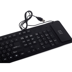 Klawiatura silikonowa gumowa czarna usb numeryczna