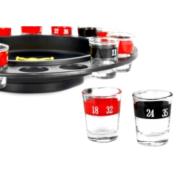 Alkoholowa gra ruletka imprezowa+kieliszki 16szt