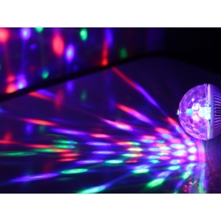 Żarówka led rgb obrotowa e27 kula dyskotekowa