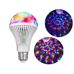 Żarówka led rgb obrotowa e27 kula dyskotekowa