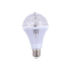 Żarówka led rgb obrotowa e27 kula dyskotekowa