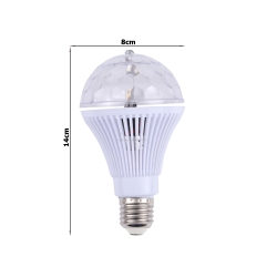 Żarówka led rgb obrotowa e27 kula dyskotekowa