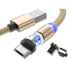 Kabel magnetyczny przwód do ładowania 3w1 micro typ-c usb lightning 1m