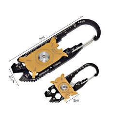 Brelok karabińczyk nóż multitool przeżycia 20w1