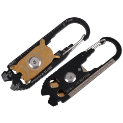 Brelok karabińczyk nóż multitool przeżycia 20w1