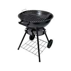 Grill węglowy brykietowy ogrodowy kółka pokrywa okrągły zamykany przenośny