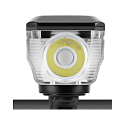 Lampka rowerowa przednia led z klaksonem sygnałem solarna na kierownicę