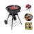 Grill węglowy brykietowy ogrodowy kółka pokrywa okrągły zamykany przenośny