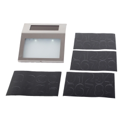 Podświetlany numer domu lampa solarna metalowa led