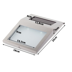 Podświetlany numer domu lampa solarna metalowa led