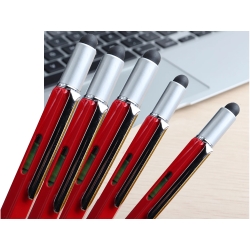 Długopis wielofunkcyjny śrubokręt multitool 6w1 miarka poziomica klips