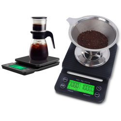 Waga kuchenna do parzenia kawy elektroniczna dokładna stoper tara 5kg 0,1g