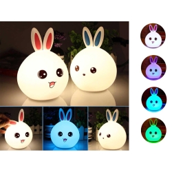 Lampka nocna dla dzieci led królik rgb dotyk