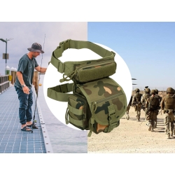 Torba saszetka biodrowa na nogę wojskowa taktyczna pojemna militarna nerka