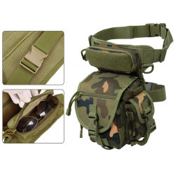 Torba saszetka biodrowa na nogę wojskowa taktyczna pojemna militarna nerka