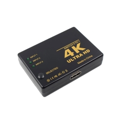 Switch rozdzielacz 3x do 1 hdmi 4k uhd + pilot ir