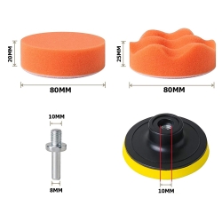 Zestaw gąbek polerskich pady na wiertarke 80mm