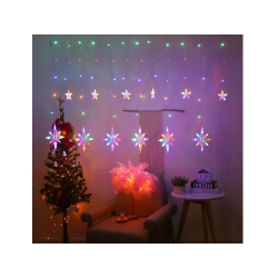 Lampki girlanda gwiazdki kurtyna świetlna 138 led