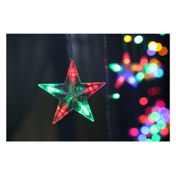 Lampki girlanda gwiazdki kurtyna świetlna 138 led